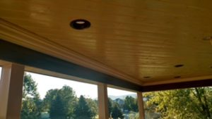 under-deck wood ceiling
