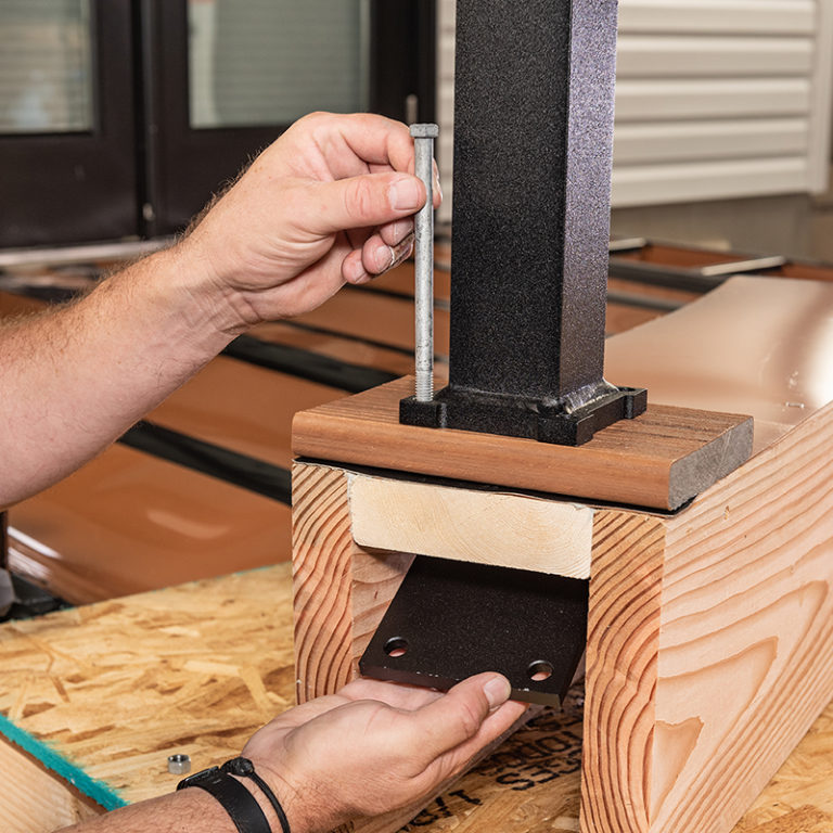 Flat Blocking for Flush Mount Post Trex RainEscape